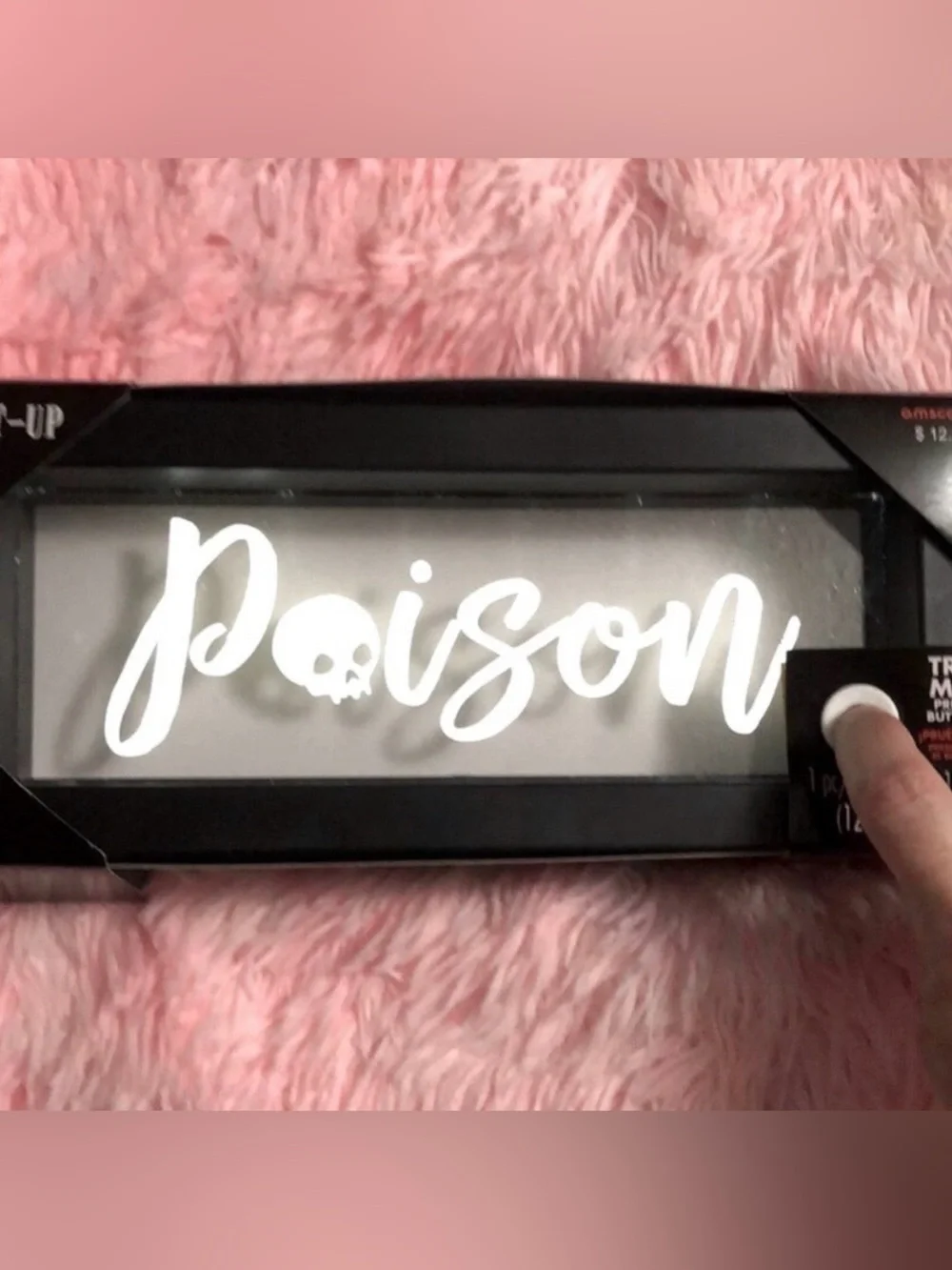Poison Halloween Decoration Spooky Scary Party Light-Up Sign 11” X 4.75”